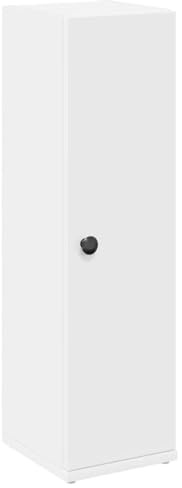 HETFTJN Armadietto da bagno con porta carta igienica, bianco, armadietto da bagno sottile in legno per nicchie, scaffale da bagno compatto con anta e scomparti, 20,5 x 22 x 72 cm