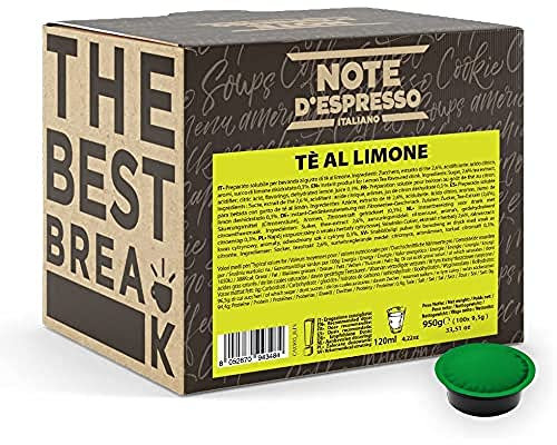 Note D'Espresso, Tè al Limone, Capsule Compatibili Soltanto con sistema LAVAZZA* A MODO MIO*, 100 caps X 9.5g