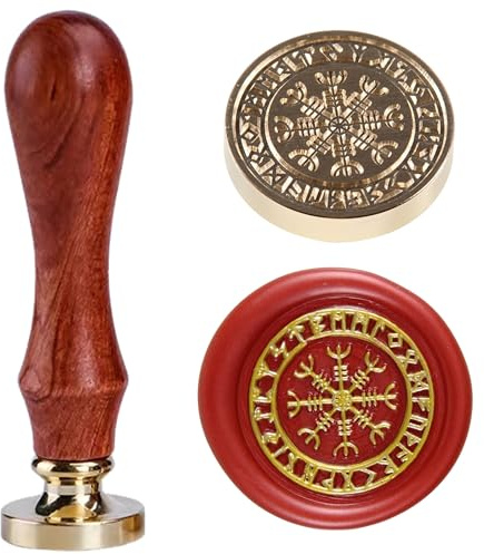 Viking Runor sigillstämplar nordisk runic äldre Futhark sigillstämpel cirkel talisman keltisk knut vax sigillstämpel viking schablon keltisk mässingsmönster