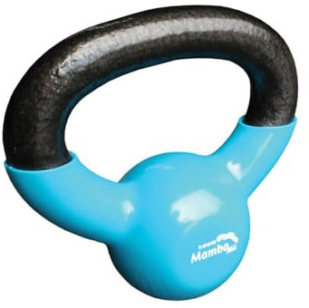 Flexil Premium Vinyl-Coated Kettlebell – Durable Iron Weight for Home Gym Strength and Fitness Training - Sky Blue - Weight 2 KG