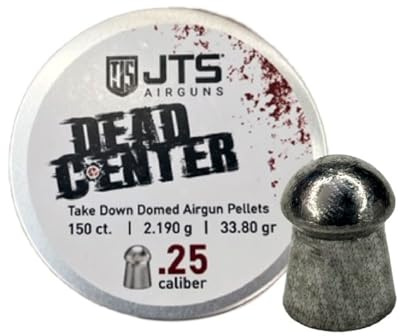 JTS Airguns Dead Center Precision .25 Cal, 33.80 Grain, Domed, 150ct