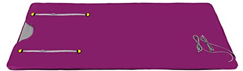 Cabine infrarouge, 650 W, couverture de sauna infrarouge lointain, sac de sauna, couverture gainante 2 zones, couverture vapeur professionnelle pour le sauna domestique avec télécommande (violet)