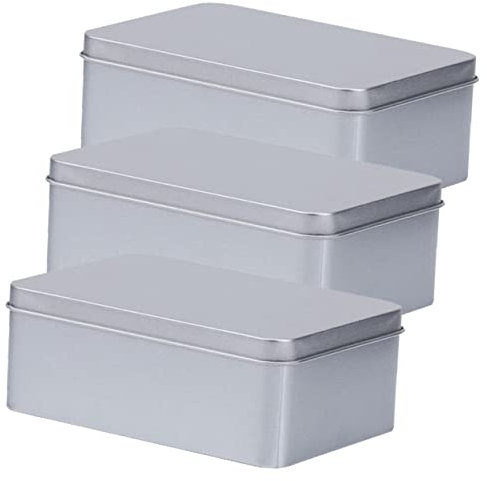 STOBOK Weißblech-bonbondosen Blechdose Mit Deckel Rechteckige Weißblech-aufbewahrungsbox Hochzeitsgeschenk