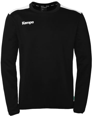 Kempa Unisex Emotion 27 Training Top Sweatshirt, Schwarz/Weiß, S EU