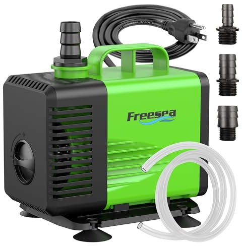 FREESEA Submersible Water Pump for Pond: 1350GPH 150W Fountain Pump with 6.6ft Tubing for Aquarium Fish Tank Waterfall Hydropoic