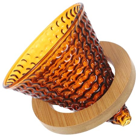 PRETYZOOM Filter Holder Reusable Coffee Sieve Filter Heat-resistant Glass Dripper Storage Stand