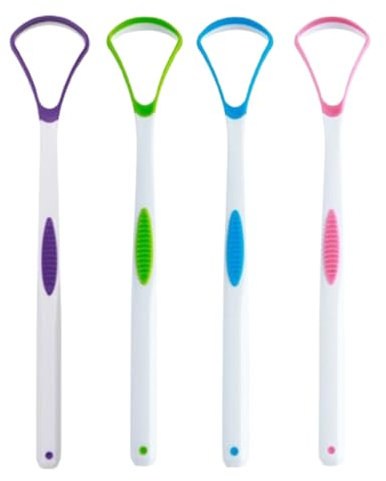 JchEnye 4 Gratte - Langues pour Adultes et Enfants - Saine Brosse d'Hygiene Bucco - Dentaire pour Éliminer Éfficacement la Mauvaise Haleine