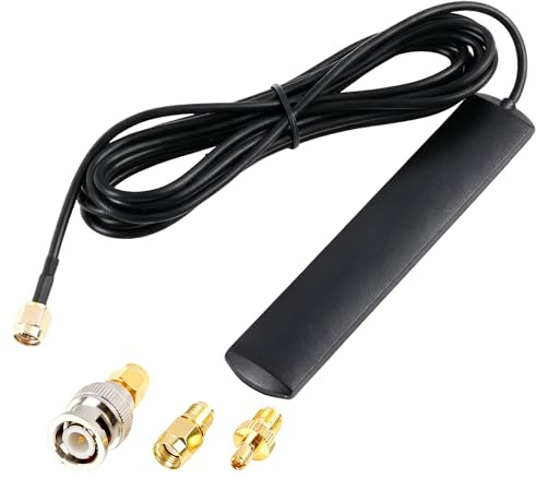 Antenne 4G LTE Externe Universelle 3dBi avec Support Ventouse Verre - 3m Câble + 3 Adaptateurs (SMA vers TS9, RP-SMA, BNC) pour Routeur 4G Huawei, TP-Link, Freebox - Améliore Réseau Mobile Internet