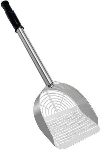 Cat Litter Scoop Deep Shovel,Detachable Long Handle Litter Scooper,Round