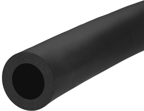 M METERXITY Pipe Insulation Foam Tube, 1-7/8(48mm) ID x 0.79(20mm) Thick x 6.6Ft Pipe Cover Wrap Roll, Hollow Pipe Cover for AC Unit/Guitar Stands/Exercise Machine Handle/Roof Rack [Black]