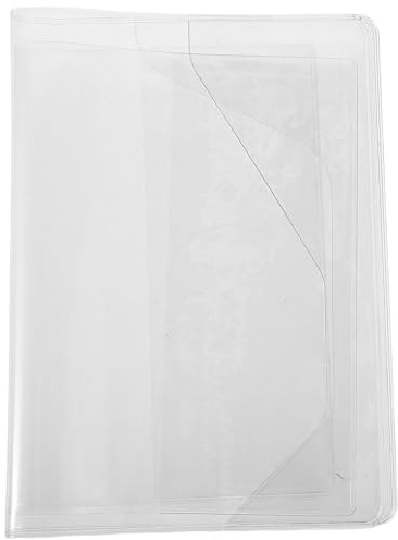 NOLITOY Funda Protectora Transparente para Cuaderno A5 Cubierta PVC Reutilizable para Libros de Bolsillo y Diario Incluye Interior Resistente al Agua para Estudiantes