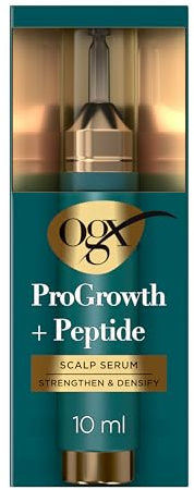 OGX ProGrowth + Peptide Sérum pour cuir chevelu - Renforce et épaissit les racines des cheveux - Hydrate pour un cuir chevelu sain - Favorise la croissance naturelle des cheveux - Réduit la perte de