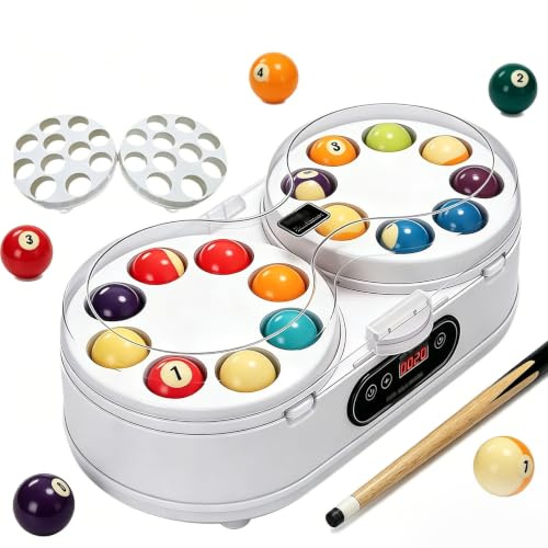 Glowdora Pulitore per Palle da Biliardo e Snooker, pulitore per Palle da Snooker White