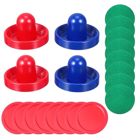 SHERCHPRY Juego de Empujadores Ligero y Resistente y Discos de Hockey de Aire de Plástico Accesorio Adecuado para Mesa de Hockey para Partidas en Casa