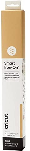 Cricut Smart Iron On | Gold | 0.9 m (3 ft) | Heat Transfer Vinyl Roll (HTV) | For use Explore 3 Maker 3