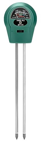 Milifox 3 en 1 Medidor Humedad Plantas - Medidor PH Tierra - Higrometro del Suelo para PH,Humedad y Luz,Kits de Herramientas para Jardín,Granja,Césped(No Necesita Pilas)