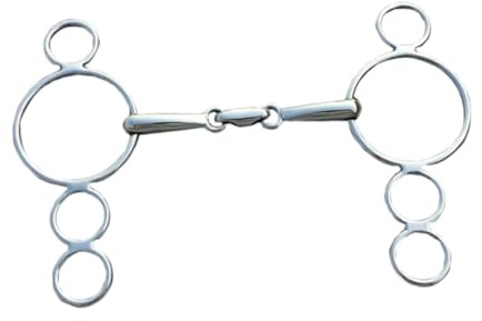 Dickly Morso per Cavallo in Acciaio Inossidabile Attrezzatura per Cavalli Morso per Monta Completa Pratico e Facile da Controllare per Professionisti