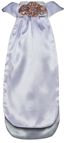 Vellquine Plastrón de Equitación FP en Plata – Elegante y Sofisticado con Detalle Floral | Ideal para Competencias de Doma Clásica, Diseño Atemporal y Materiales Transpirables