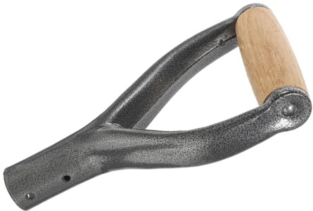 DIYEAH Pala a mano con manico in ferro pala d manico d maniglia sostituzione della maniglia dell'accetta manico di ricambio in legno manico del forcone pala d impugnatura Di legno Silver
