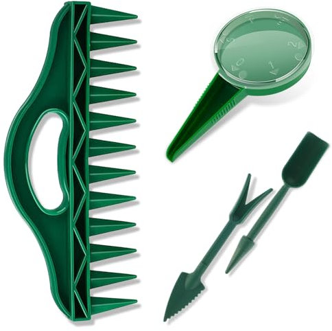 KAIYAYA Sembradora Manual, Juego de 4 Jardineras, 12 Agujeros Sembradora Dispensador, Dispensador Semillas Plantador Manual de Hortalizas Plantador Jardín Ajustabl para Flores,Verduras