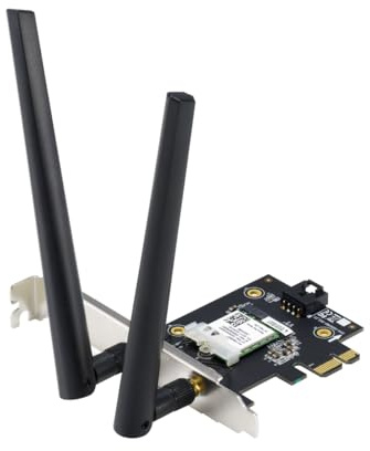 ASUS PCE-AX1800 Network Adapter Bulk (AX1800 Dual Band PCI-E WiFi 6 802.11ax, Bluetooth 5.2, WPA3 Network Security, OFDMA and MU-MIMO)