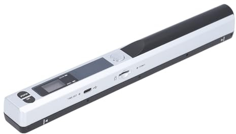 Sxhlseller Bärbar Skanner, PDF och JPG A4 HD Scanning Mobile Document Scanner 8.27 900DPI USB 2,0 Tum med CD för Foto (Silver)