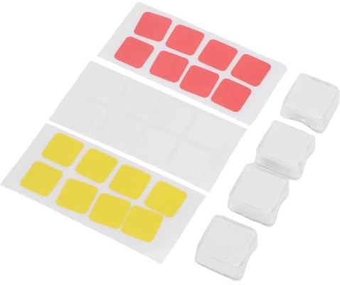 Cocoarm 4-stycksknappsats ABS PC Dubbellager Mekaniskt Tangentbord Tangentbord med Genomskinligt Lock Avtagbara Klistermärkeinsatser för Korsade Brytare Gör-det-själv-skrivbordsinställningsanvändare
