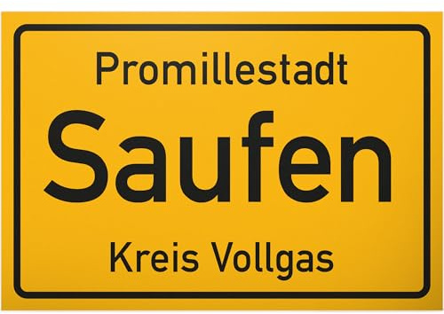 Dankedir By Thousand City Drinking, Plastic Sign with German Text - Funny Gift for Him, Gift Idea Birthday Men/Children, Party Decoration Accessories, JGA Joke Item - Photo Accessory Box