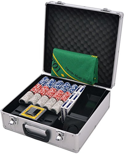 Festnight Set da Poker/Blackjack con 600 Chips/fiches in Vaglietta Alluminio