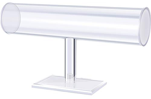 Maitys Hovering Acrylic Bracelet Jewelry Display Stand Holder Acrylic T Bar Necklace Display Stand Jewelry Holder Organizer(Clear)