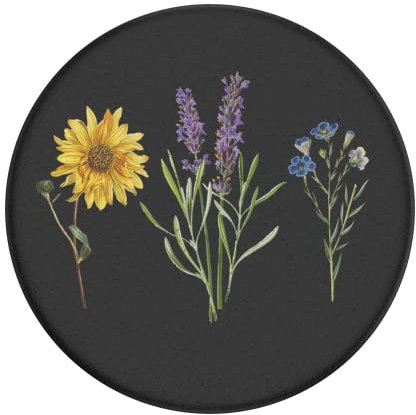 PopSockets PopGrip - Soporte y Agarre para Teléfonos Móviles y Tablets con un PopTop Intercambiable - Vintage Garden Black