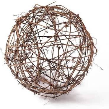 Ashland 10 Natural Grapevine Ball - Ready-to-Use Rustic Decoration for Weddings, Birthdays, Parties, and Holidays - 1 Pack