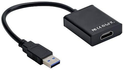 Adattatore USB HDMI, USB 3.0/2.0 a HDMI 1080p Full HD Video Audio Multi Monitor PC Adattatore convertitore HDTV Adattatore cavi HDMI USB Compatibile con macos window xp window7 window8 window10