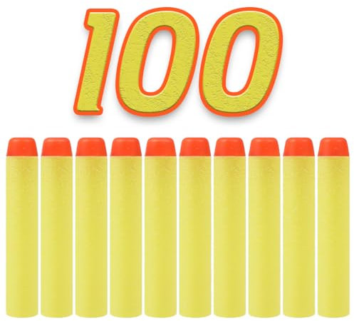 König Design Nerf Pfeile - 100 Stück Nerf Darts Nerf Munition Pfeile Dart Bullets Refill Darts Foam Pfeile für N-Strike Elite Blasters Series Hasbro Fortnite