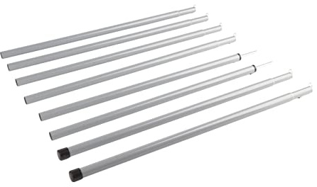 Telescoping Tarp Poles, Portable Iron Canopy Pole Heavy Duty Adjustable Shade Canopy Pole Awning Support Poles for Awnings Canopy Rain Fly Shelter Set