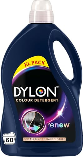 Dylon Black & Dark Detergent (60 Wash Loads), Liquid Laundry Detergent for all Black & Dark Clothes, renewing in every wash with optimal results in 10 washes