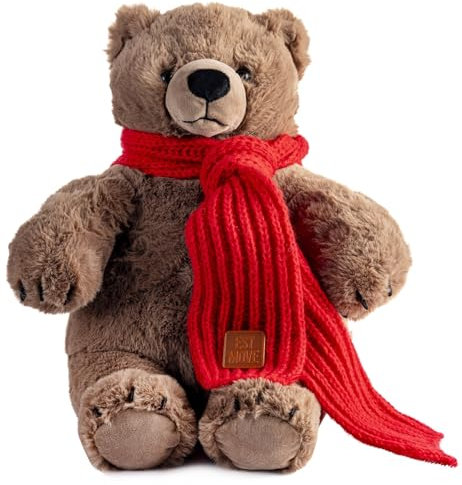Gustaw Teddybär Groß XXL Fred Braun- Plüschbär, Kuschelbär XXL Plüschtier, Spielgefährte und Deko in einem - Stofftier, Plüschtier Kuscheltier Giant Teddy Bear (Braun, 30cm)