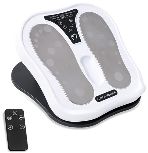 CIGAA EMS fotmassageapparat, EMS TENS blodcirkulation stimulator för ben och fötter fot massageapparat elektriskt förbättrar blodcirkulationen neuropati lindring fotsmärta