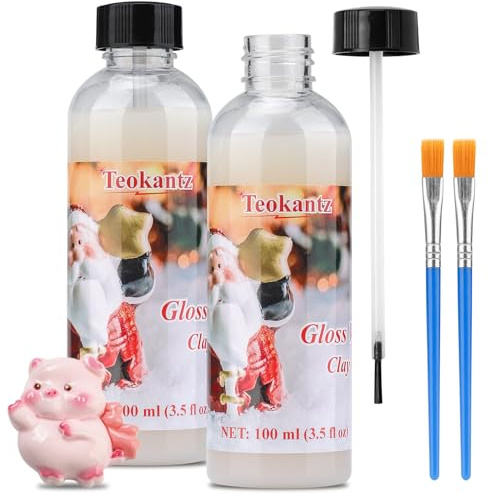 200 ML Barniz Arcilla Secado al Aire, Barniz Acrilico para Arcilla Secado al Aire, Esculturas de Yeso, Lienzos Acrílicos, Cerámica y Madera