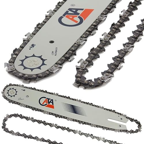 Juego de hoja de barra guía + cadena de 35 cm + 2ª cadena de regalo para motosierra de repuesto para motosierra