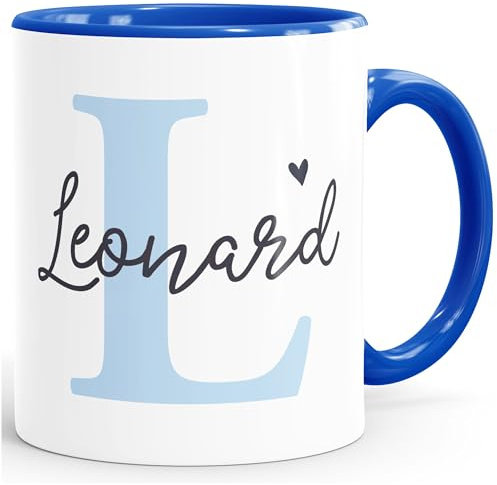 SpecialMe® Kaffeetasse mit Namen Anfangsbuchstabe Initiale Herz personalisierte Geschenke Inner-royal Keramik-Tasse