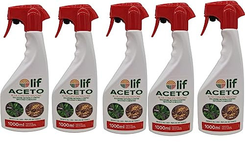 Diserbante Totale 5 Litri Erbicida Acido Acetico Per Diserbo Erbacce Ad Azione Disseccante Seccatutto corroborante Disserbante aceto ad alta concentrazione Lif