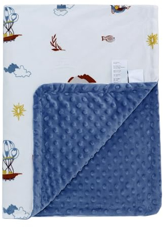 LAT Coperta per Neonati, Copertina per Bambino Bambini Bambine Multifunzionale Bifacciale Copertina da Culla per Passeggino Carrozzine (Castello, 75 x100 cm)
