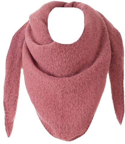 Fashion You Want Écharpe XXL moelleuse Étole pour femme - Triangle épais - Grande laine - Couleurs unies, vieux rose, taille unique