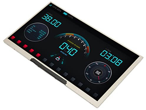 Denash Touch Screen HD da 7 Pollici, Schermo Esterno IPS Integrato, Monitor Touchscreen Ultra Sottile Angolo di Visione 170° 45% NTSC, per RasPi