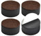 QINERSAW 4 PCS Pied de Table Acier au Carbone Pied de Table Basse Metal Pieds de Meuble de Salle de Bain Pied de Table Metal Noir Pied de Canapé pour Tables, Lits, Canapés, Étagères