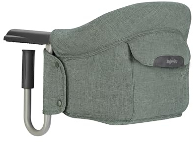 Inglesina Fast, Seggiolino da Tavolo Pieghevole, Verde Scuro (Pine Green), Facile da Trasportare, Lavabile, Installazione Sicura, Fino a 15 kg, 35 x 27 42 cm