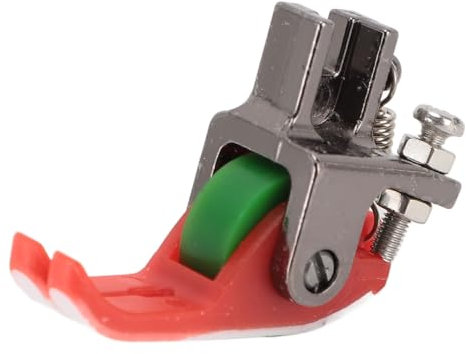 PTFE Coating Roller Foot, Narrow Sewing Presser Foot with Finish, Universal Roller Presser, Easy Installation, Anti Wrinkle Technology for Flat Bed Sewing Machine