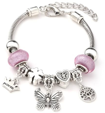 IKOPFLN Schmetterling Armband - Verstellbares Charm-Anhänger für Mädchen und Teenager - Geschenke