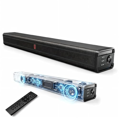 JYX Barra de Sonido para TV 200W, All-in-One Altavoces para TV con 4 Modos EQ, HDMI ARC, Óptico/AUX/USB, Bluetooth 5.4, con 2 Altavoces y Bass Reflex